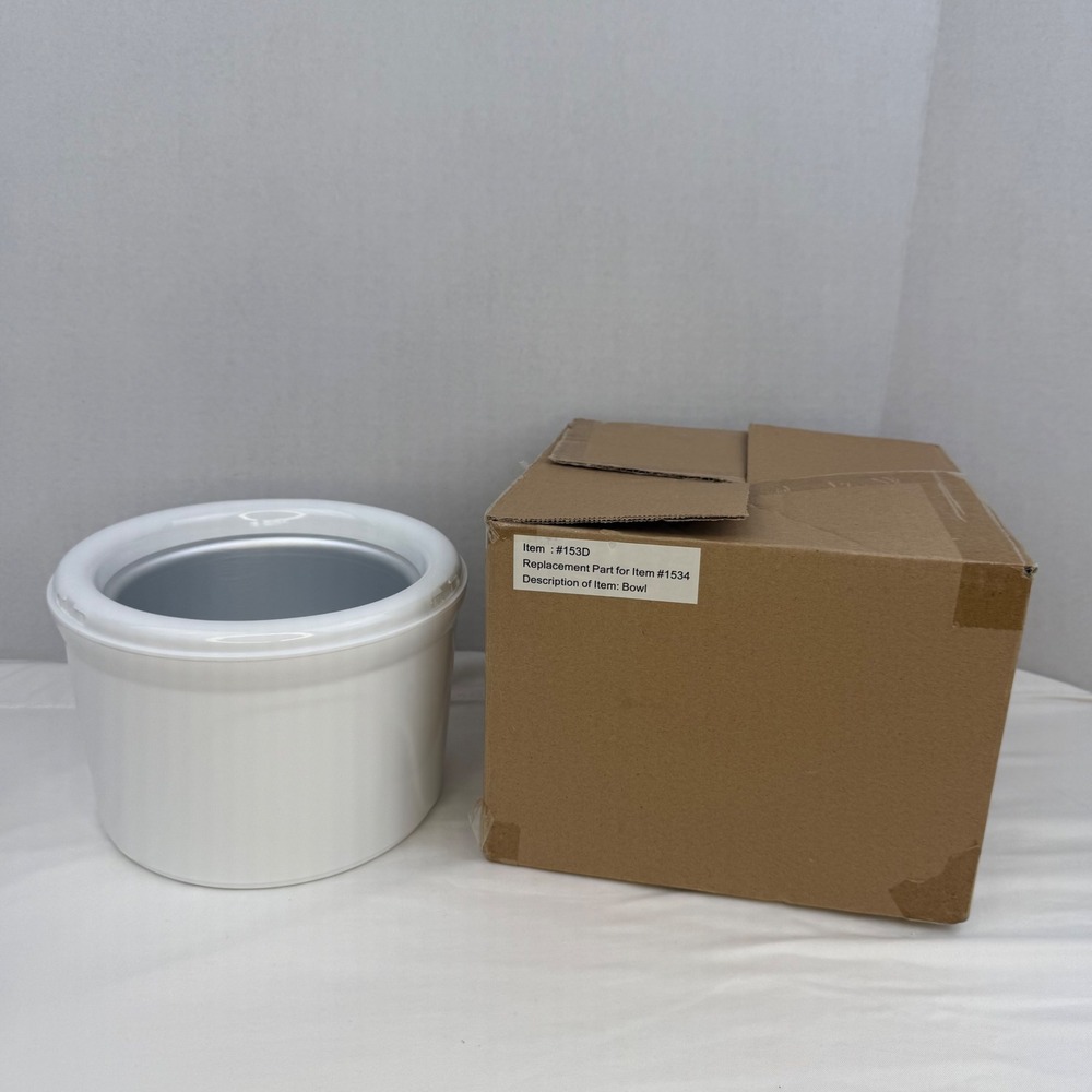 NWOT Replacement Freezer Bowl for Pampered Chef‎ Ice Cream Maker White